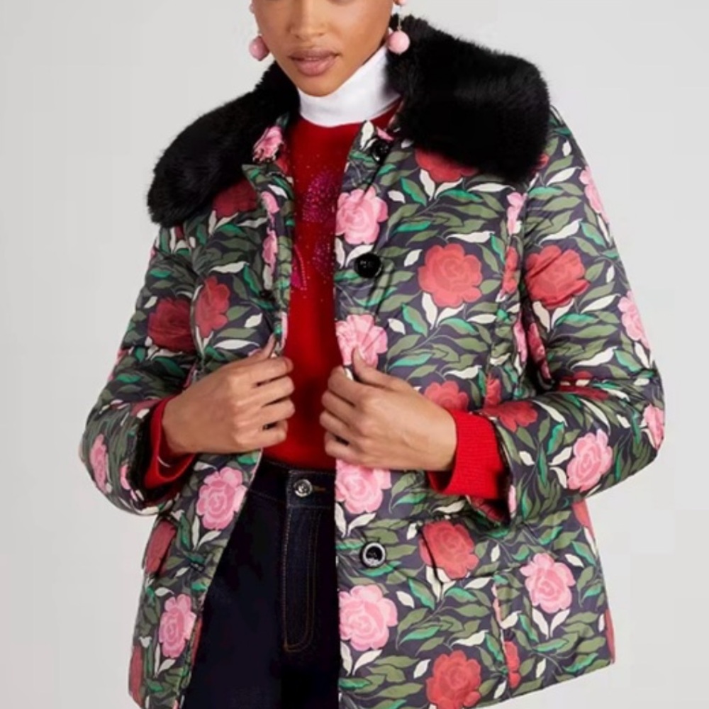 Kate Spade Rose Garden Puffer Jacket